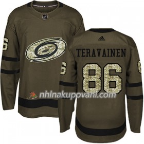 Carolina Hurricanes Dresy Teuvo Teravainen 86 Adidas 2017-2018 Camo Zelená Authentic - Pánské